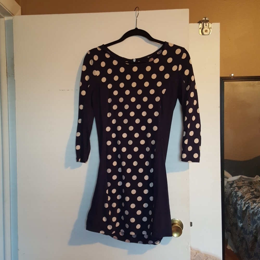 Fitted cotton dress, shortish on me (5' 8)
